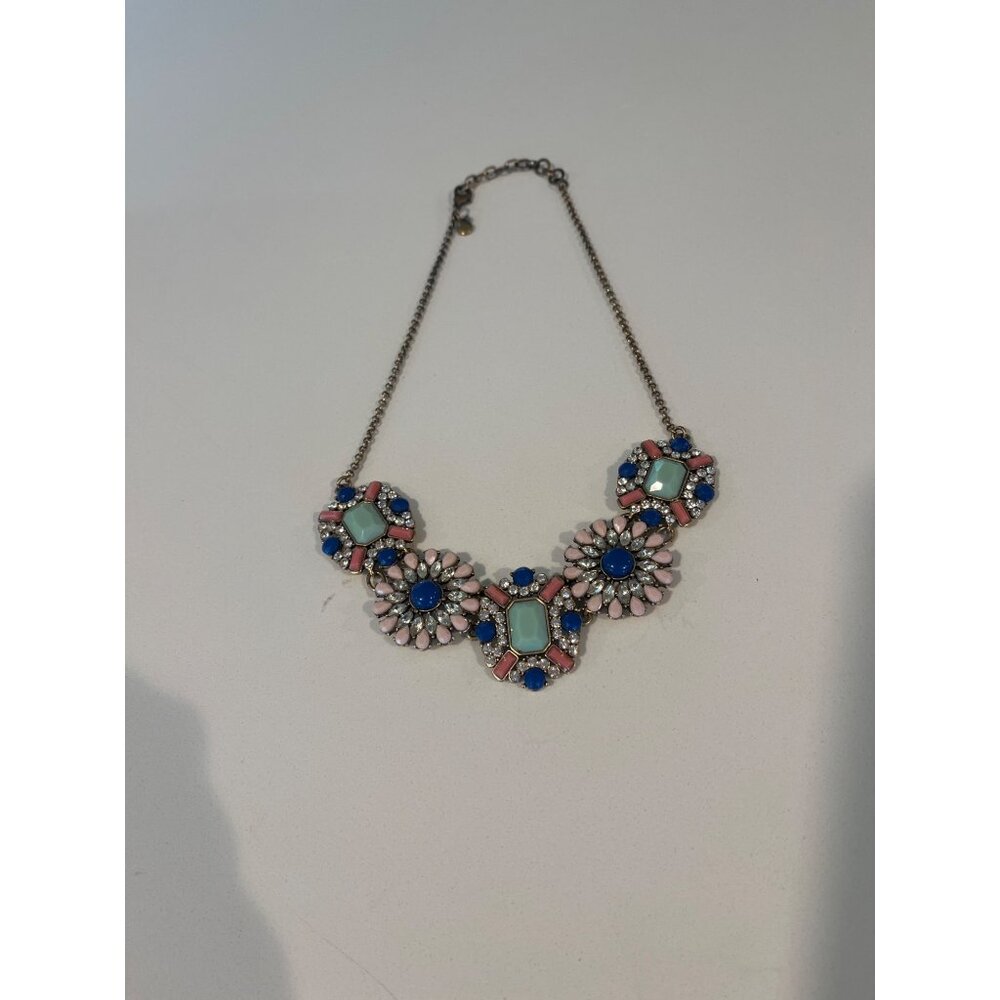J.Crew  Jewelry  Necklace With Multicolor Gemstone Accents On Gold-Tone Chain - Picture 5 of 5